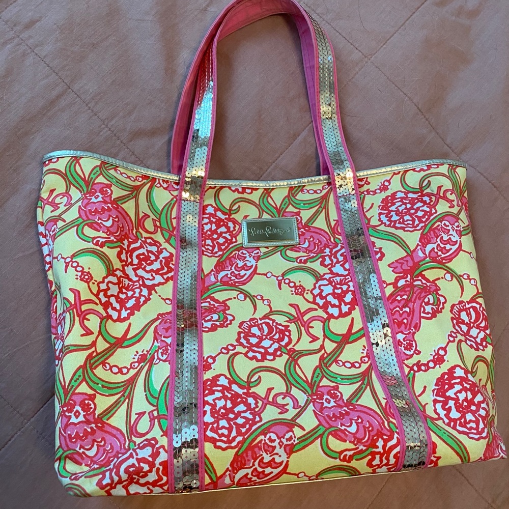 {Lilly Pulitzer} Chi Omega Greek Sorority Tote Bag